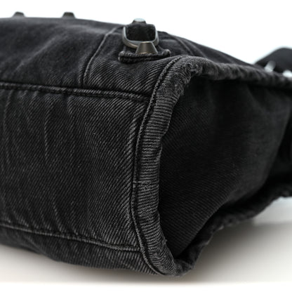 Balenciaga Washed Denim Classic Hardware Small Le City Black 10 of 10