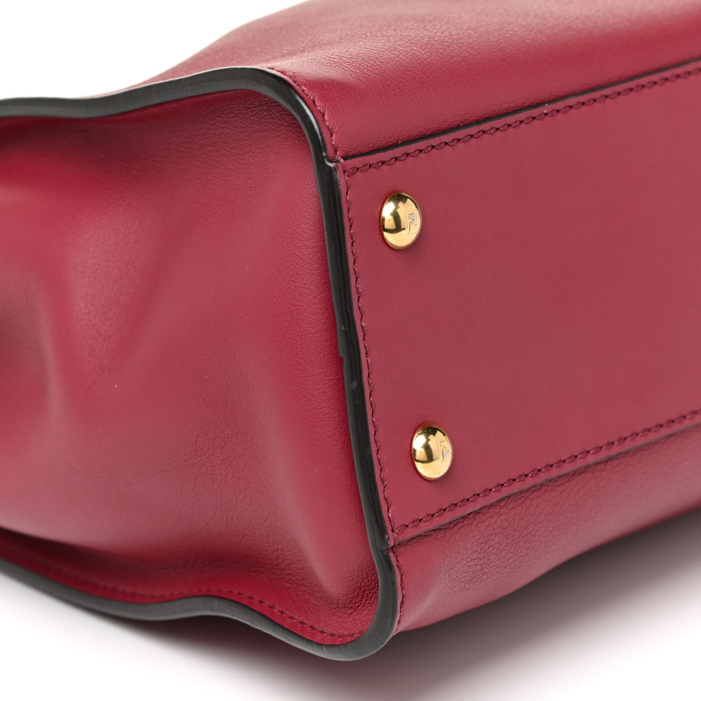 Vitello Seta Shiny Nappa Vitello Mirror Crystal Monster Eyes Medium Peekaboo Iconic Satchel Amarena Fiamma
