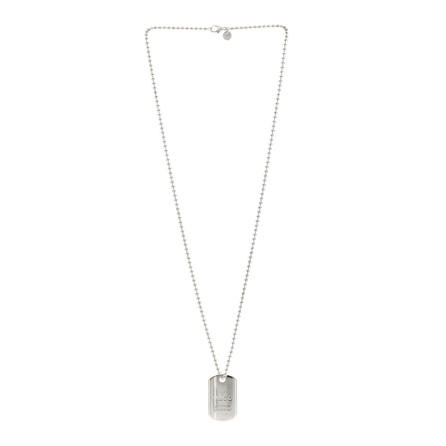 Sterling Silver 1837 Dog Tag Pendant Necklace