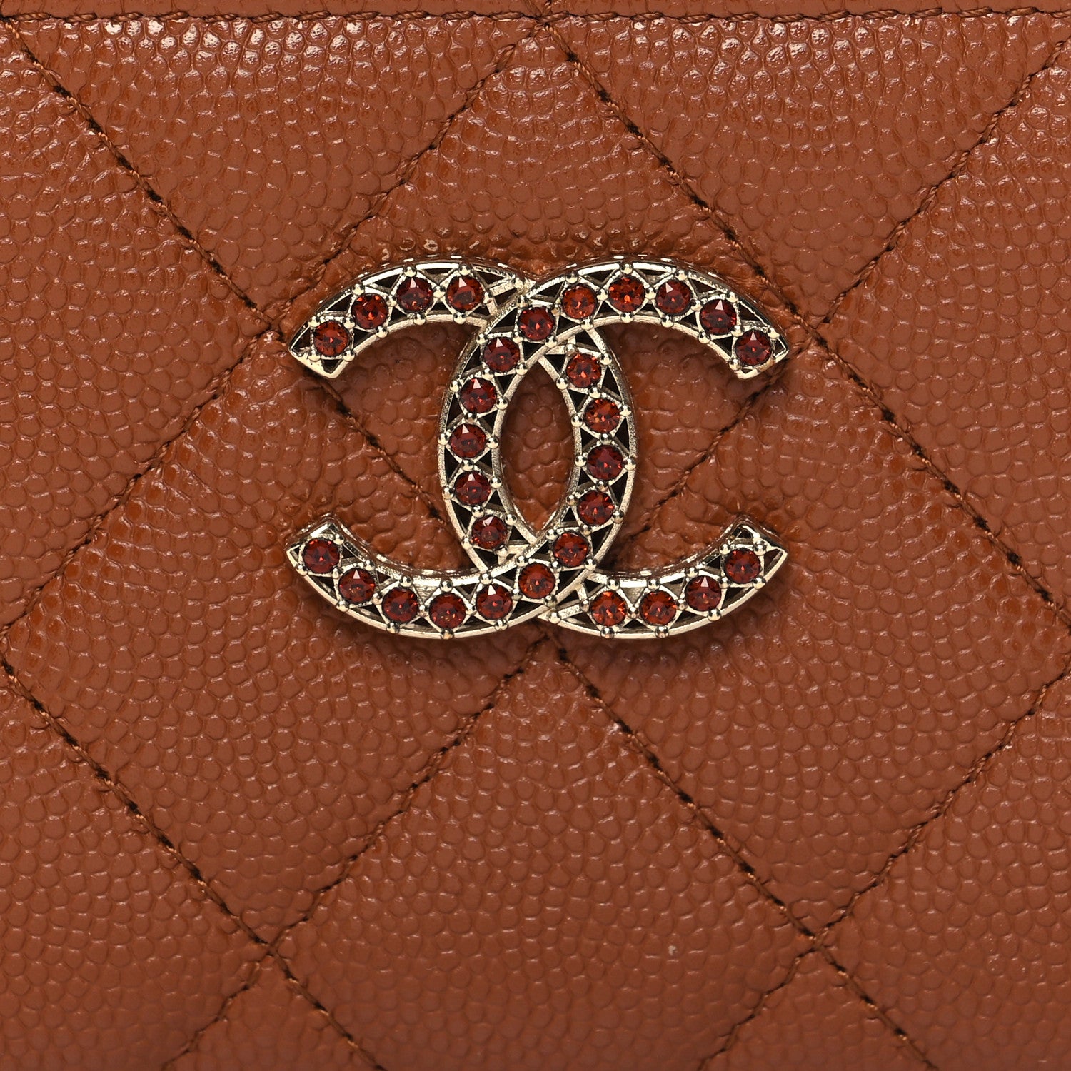 Chanel Shiny Caviar Quilted Strass Quilted Crystal Card Holder 9 of 10