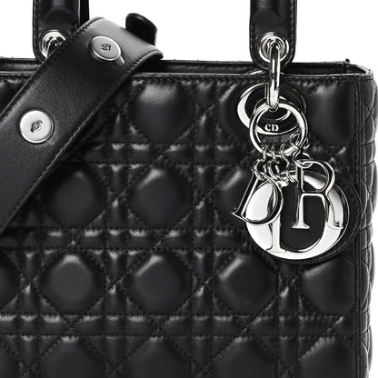 Christian Dior Lambskin Cannage Small Lucky Badges My Lady Dior Black 8 of 11