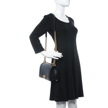 Chanel Caviar Quilted Medium Boy Flap Black 2 of 7
