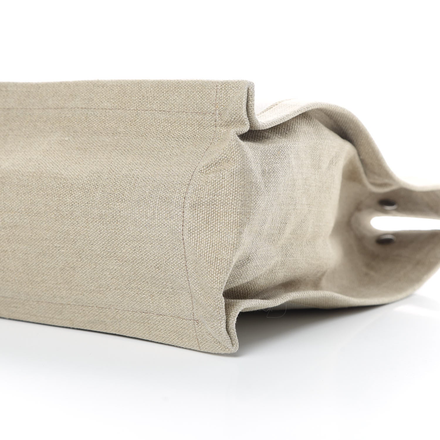 Saint Laurent Linen Calfskin Rive Gauche Tote Optic White 10 of 13