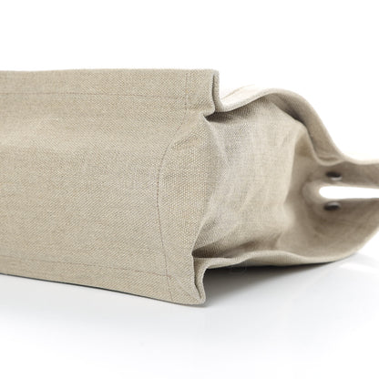Saint Laurent Linen Calfskin Rive Gauche Tote Optic White 10 of 13