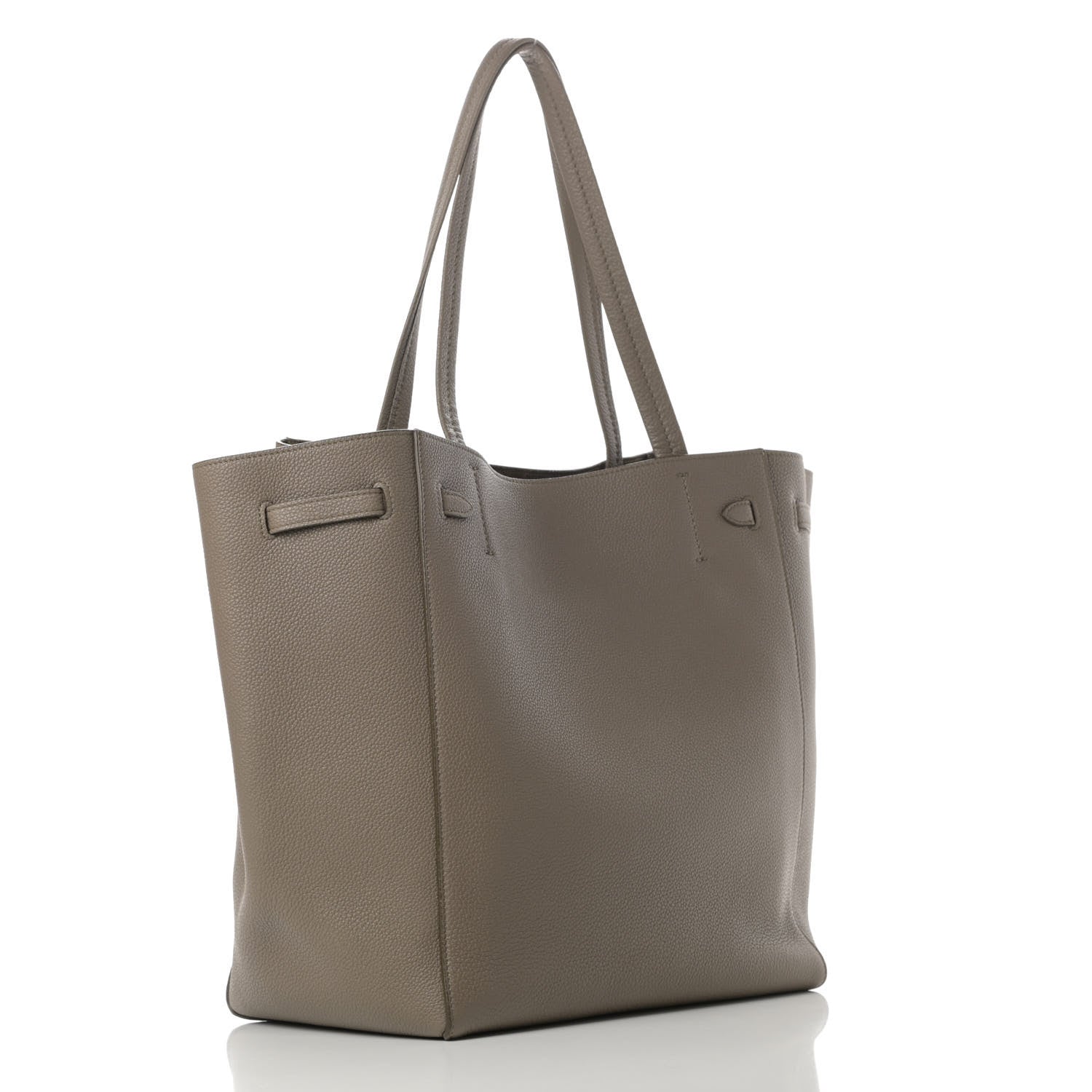Celine Soft Grained Calfskin Small Belt Cabas Phantom Taupe 3 of 14