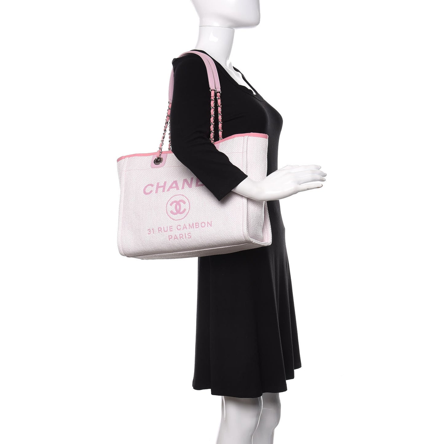 Canvas Small Deauville Tote Light Pink