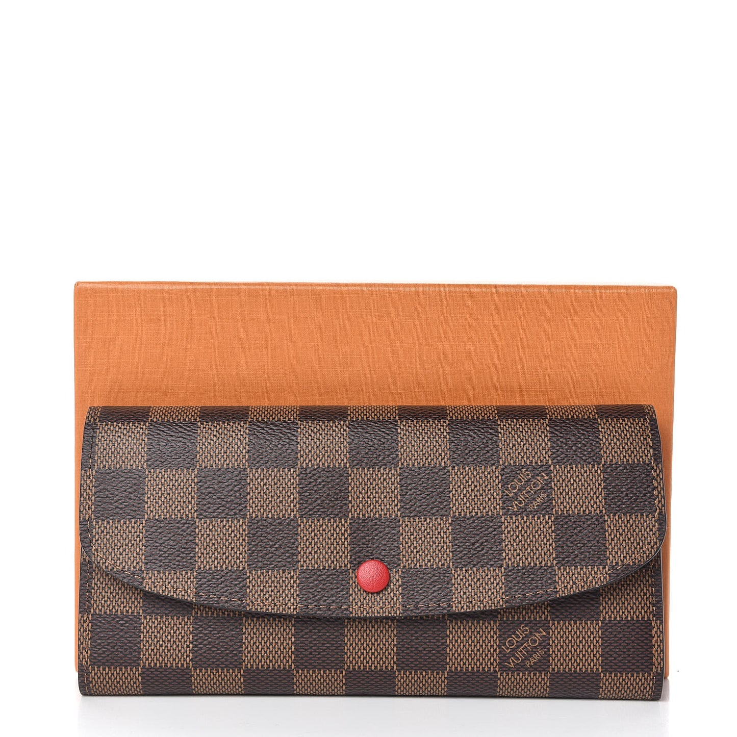 Damier Ebene Emilie Wallet Red