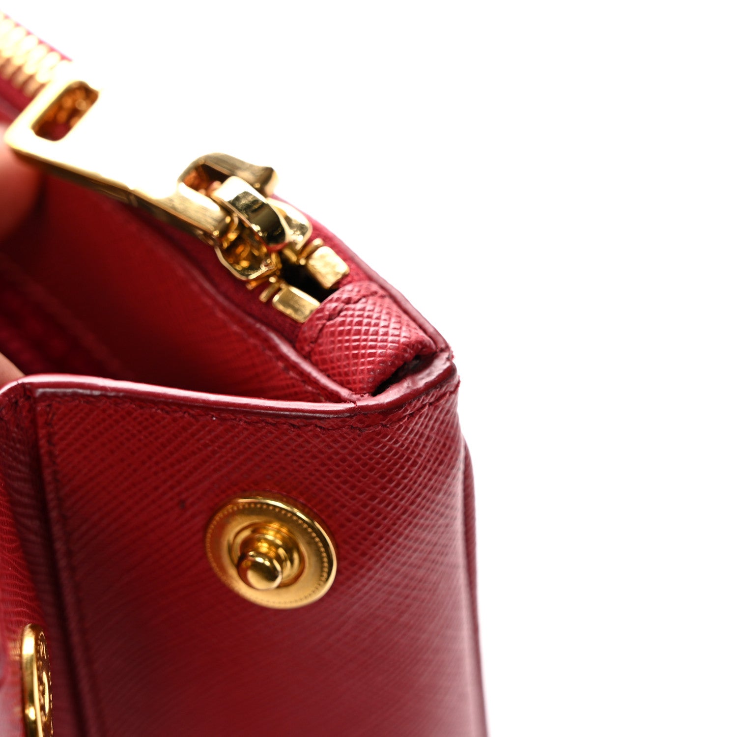 Prada Saffiano Lux Large Galleria Double Zip Tote Fuoco 13 of 14