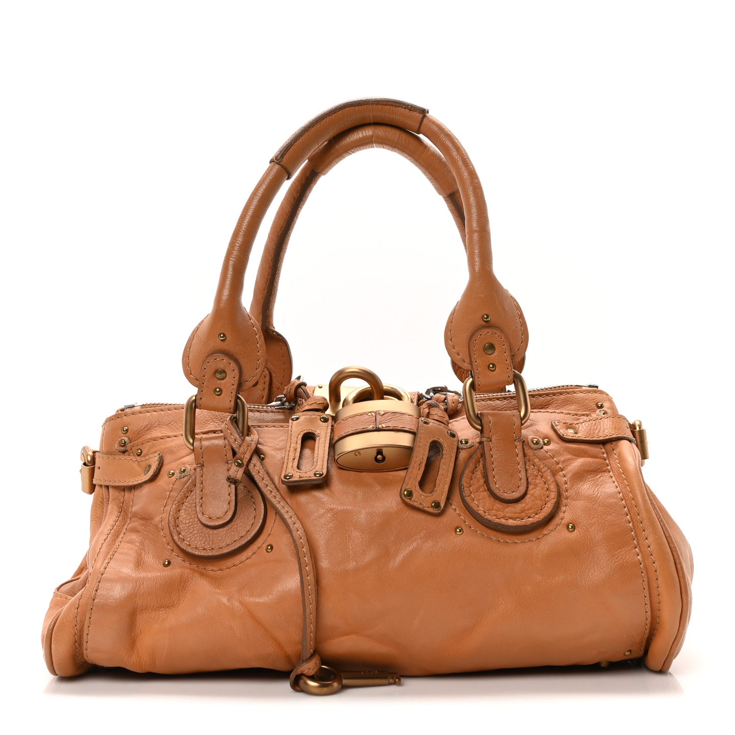 Calfskin Medium Paddington Satchel Tan