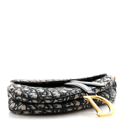 Christian Dior Oblique Saddle Bag Blue 4 of 14