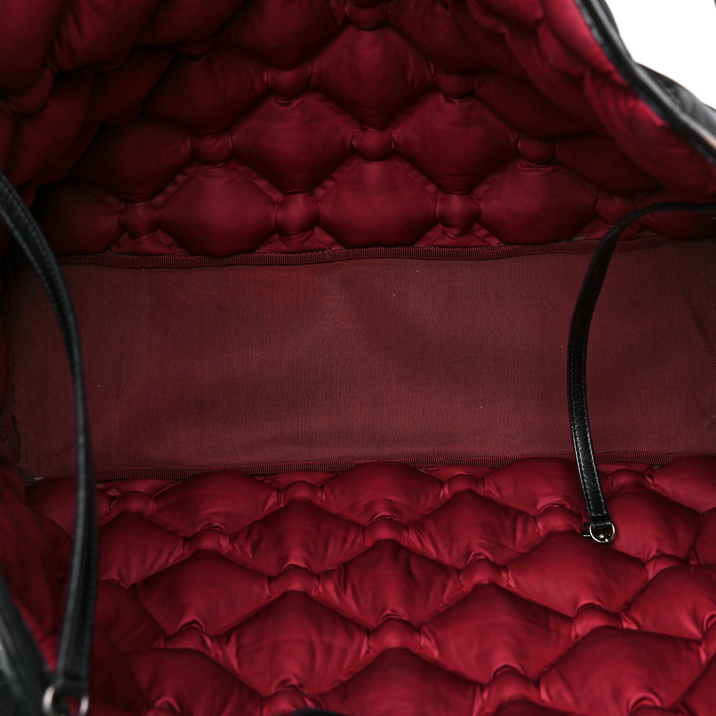 Calfskin Quilted Large Chesterfield Tote Black