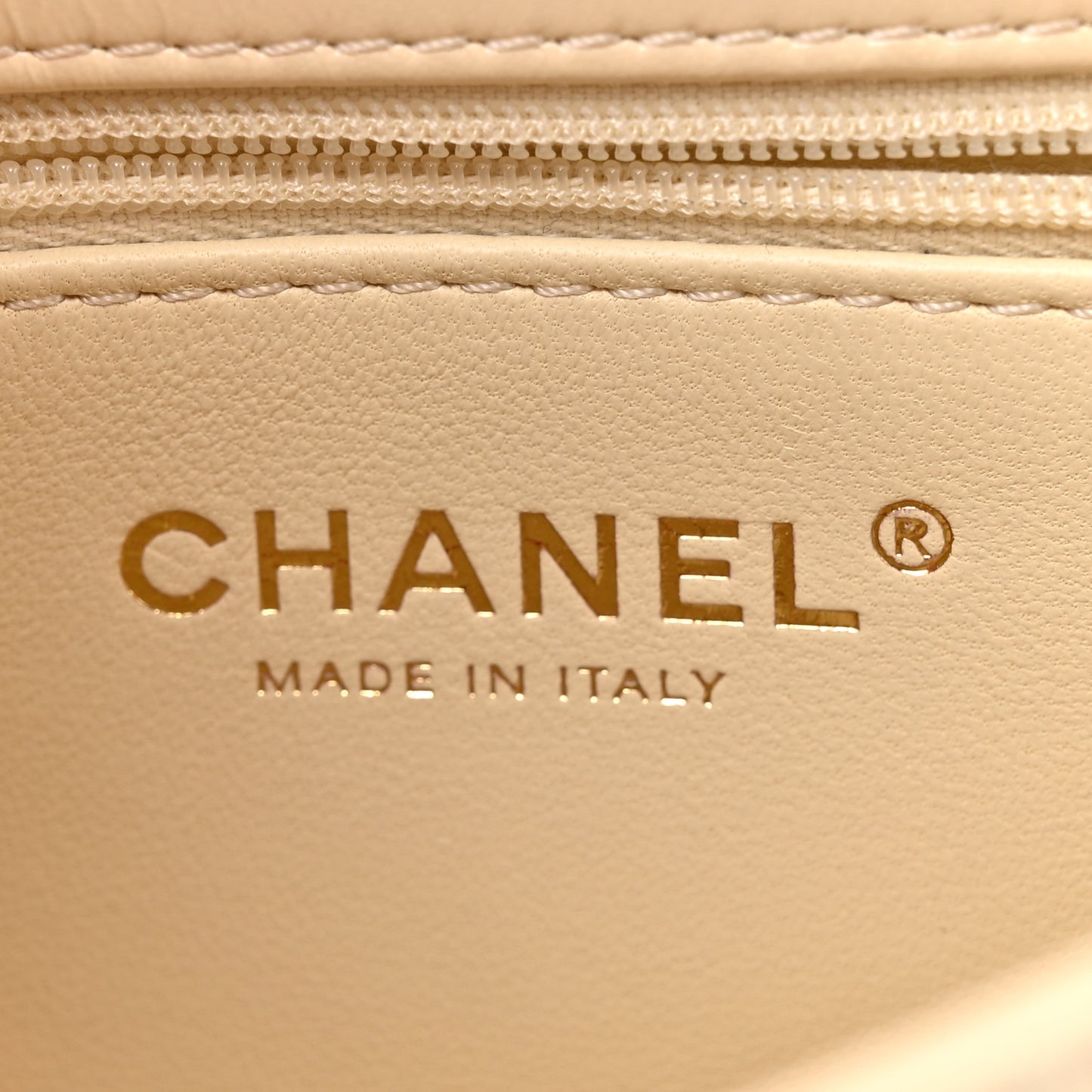 Shiny Lambskin Quilted Golden Links Top Handle Flap White