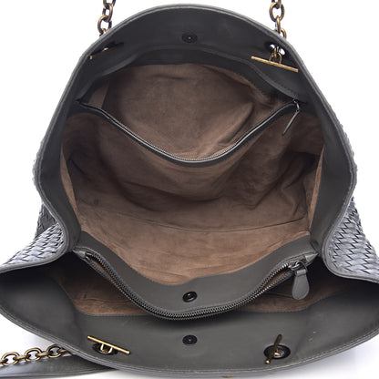Bottega Veneta Nappa Intrecciato Large Classic Chain Strap Tote Light Grey 5 of 16