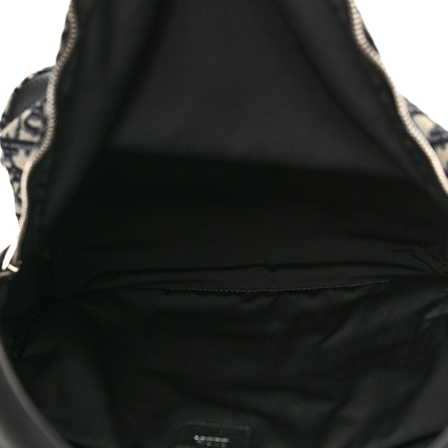 Oblique Calfskin Rider Backpack Beige Black