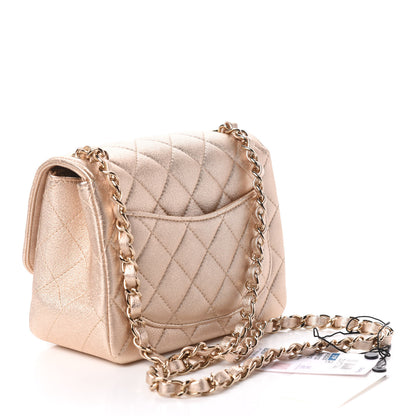 Chanel Metallic Lambskin Quilted Mini Square Flap Gold 3 of 9