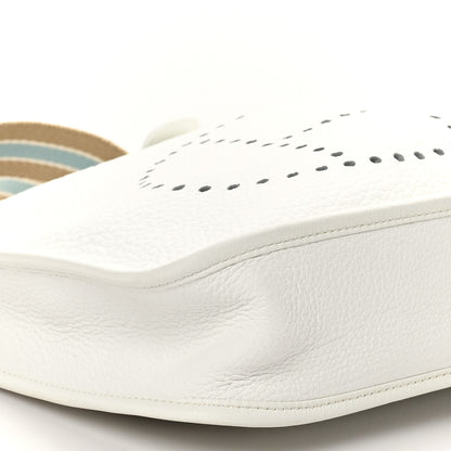 Hermes Taurillon Clemence Amazone Evelyne II PM White White 9 of 10
