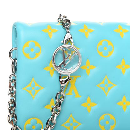 Louis Vuitton Lambskin Embossed Monogram Vuittamins Pochette Coussin Menthe Jaune 10 of 11