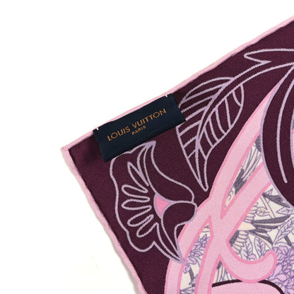 Louis Vuitton Silk Louis A Paris Square Scarf Rose 3 of 3