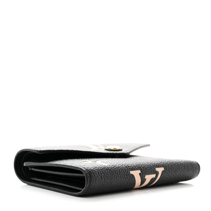 Louis Vuitton Empreinte Monogram Giant Victorine Wallet Black Beige 4 of 7