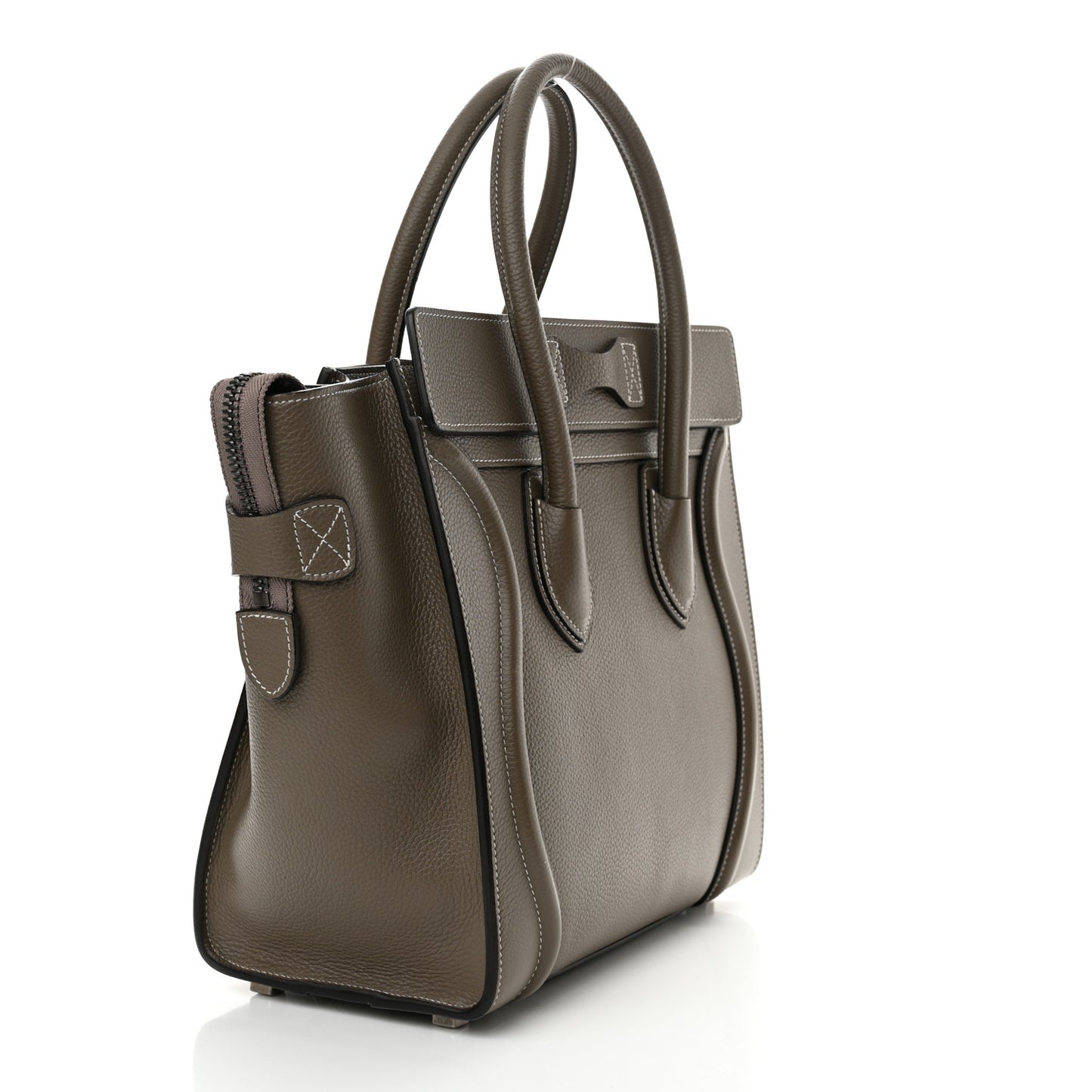 Drummed Calfskin Micro Luggage Souris