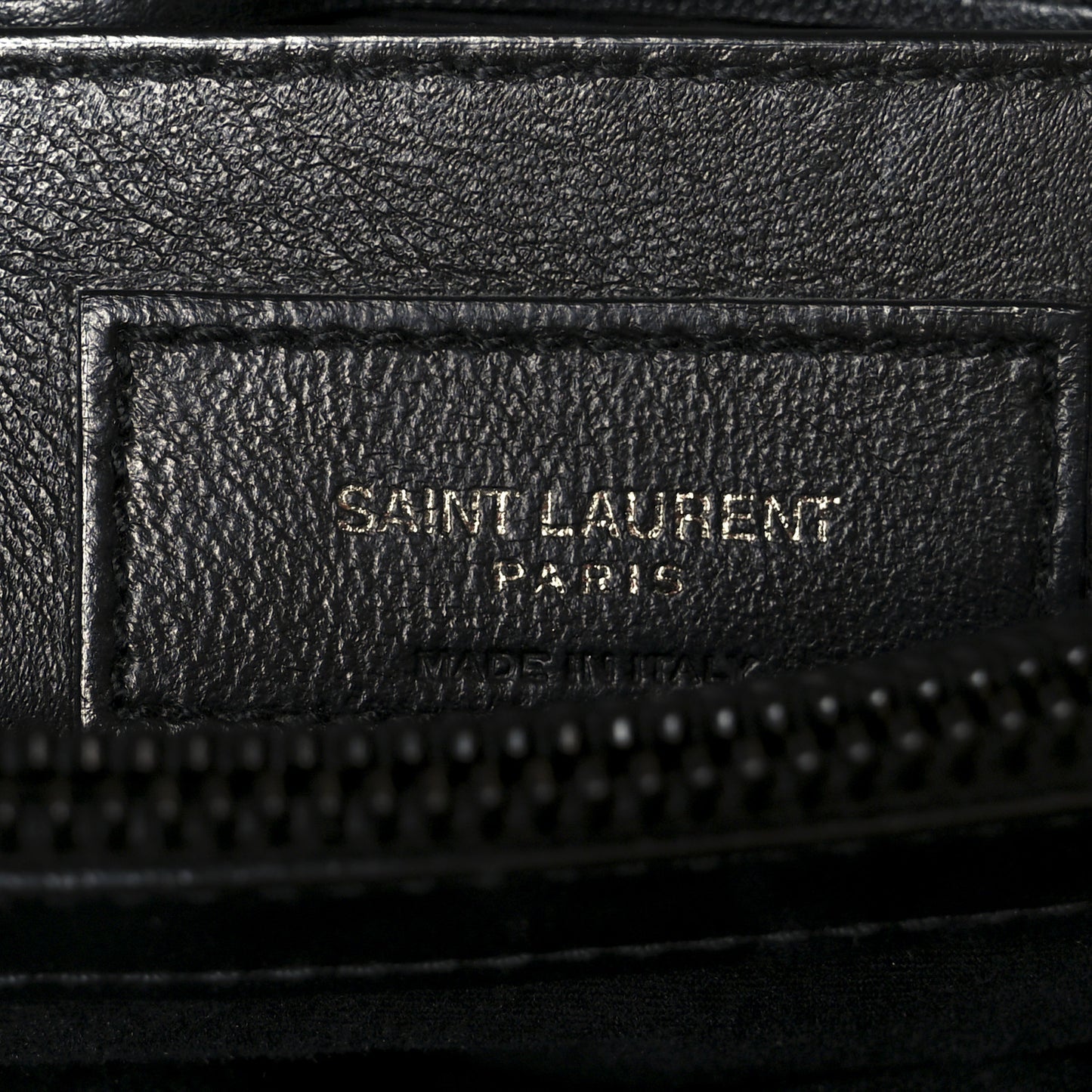 Calfskin Y Quilted Monogram Monochrome Small Loulou Chain Satchel Black