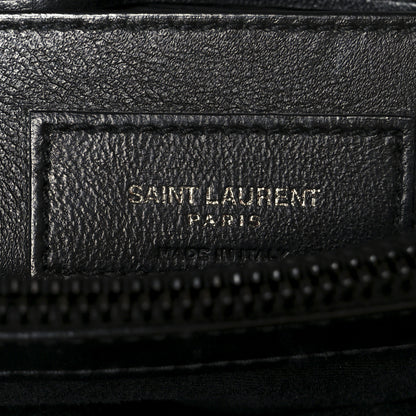 Saint Laurent Calfskin Y Quilted Monogram Monochrome Small Loulou Chain Satchel Black 7 of 11
