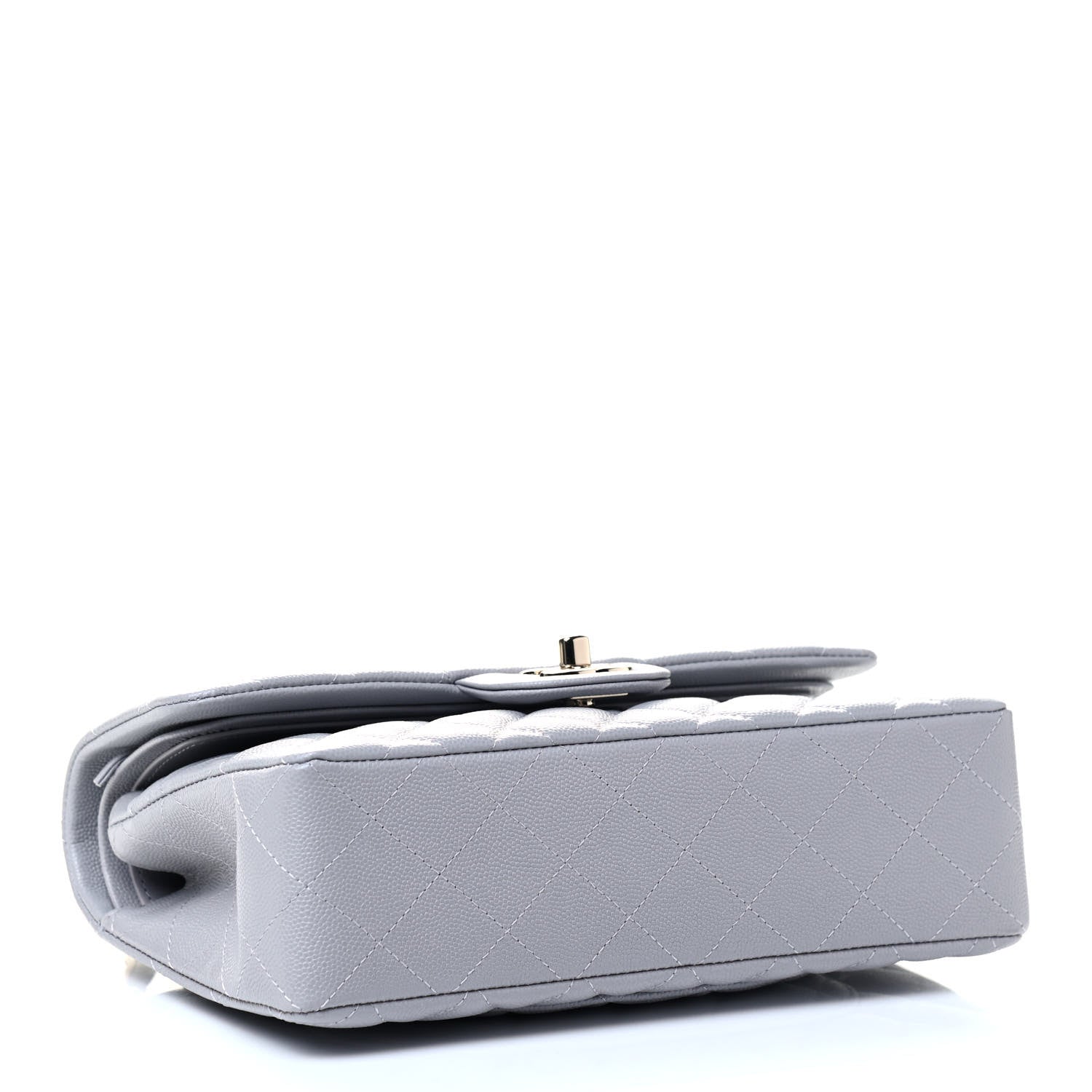 Chanel Caviar Quilted Small Double Flap Grey 3 of 4