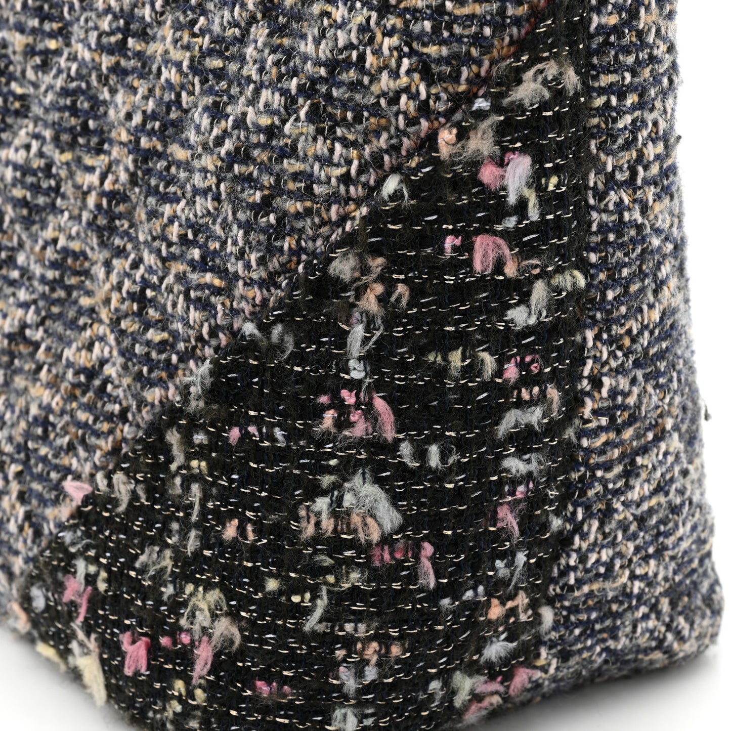 Tweed Quilted Cambon Tote Black