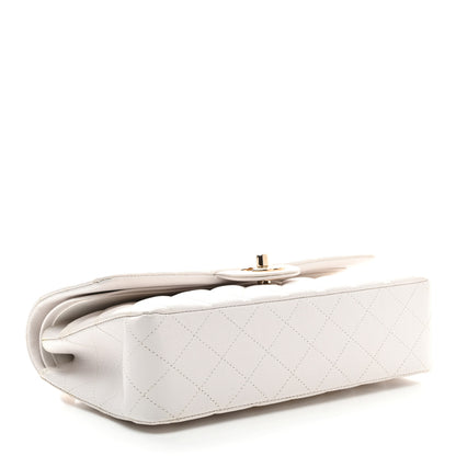 Chanel Caviar Quilted Medium Double Flap White 4 of 10