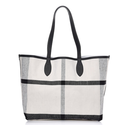 Burberry Coated Canvas Medium Reversible Doodle Tote White Black Pink 4 of 9