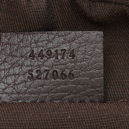Gucci Monogram Dollar Calfskin Belt Bag Beige Ebony Testa di Moro Marrone Scuro 7 of 10