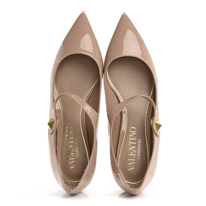 Valentino Garavani Patent Tiptoe Ballerina Flats 37 Rose Cannelle 2 of 9