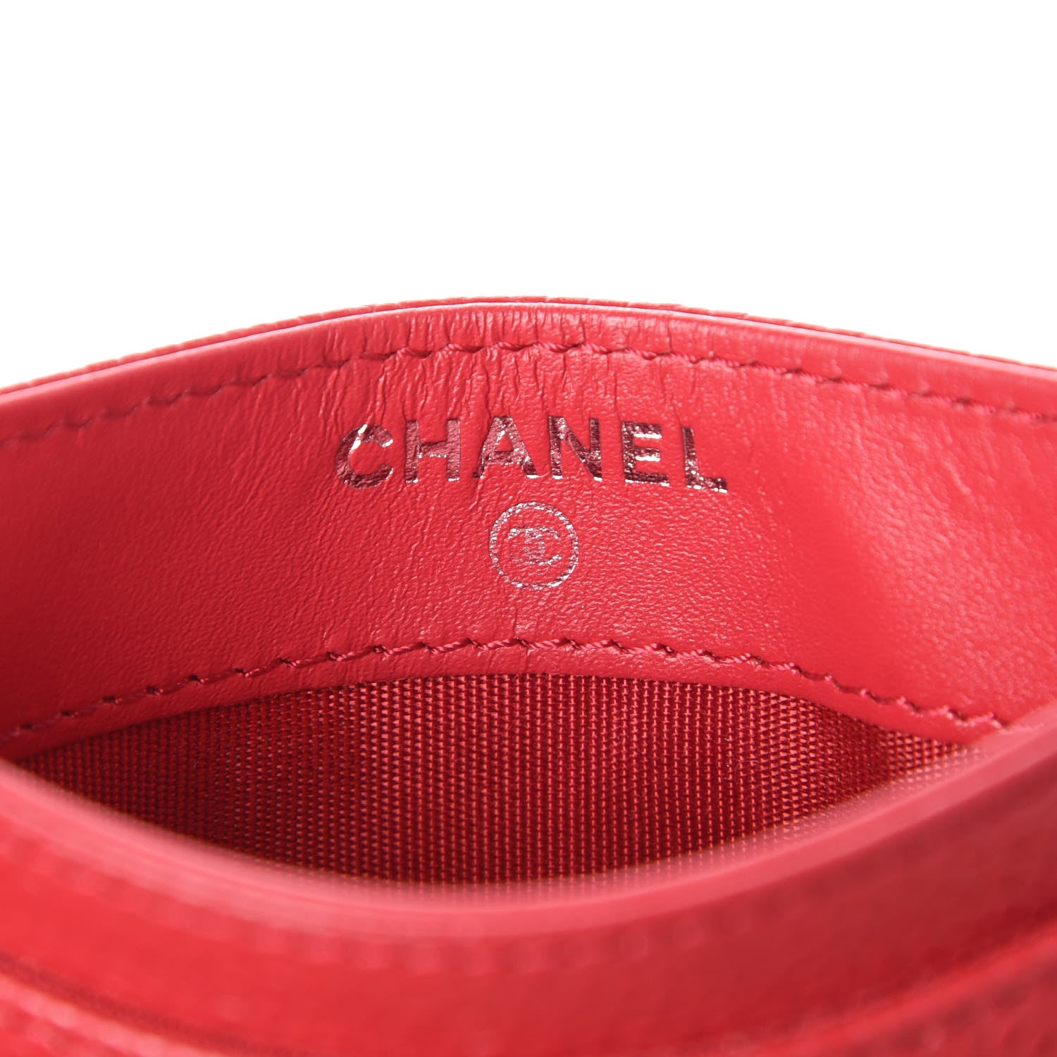 Chanel Caviar Timeless CC Card Holder Wallet Dark Red 6 of 9