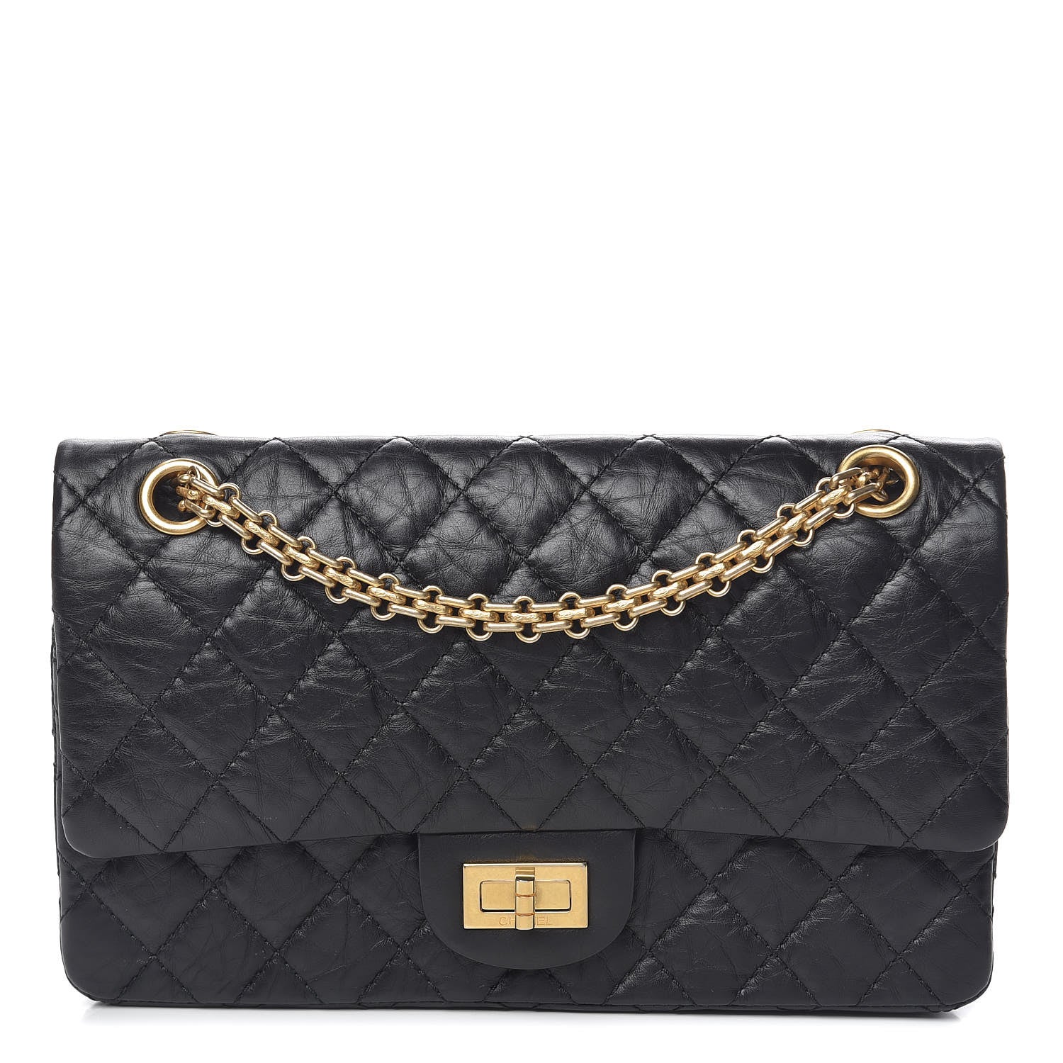 Chanel Aged Calfskin Quilted 2.55 Reissue 225 Flap Black 1 of 11