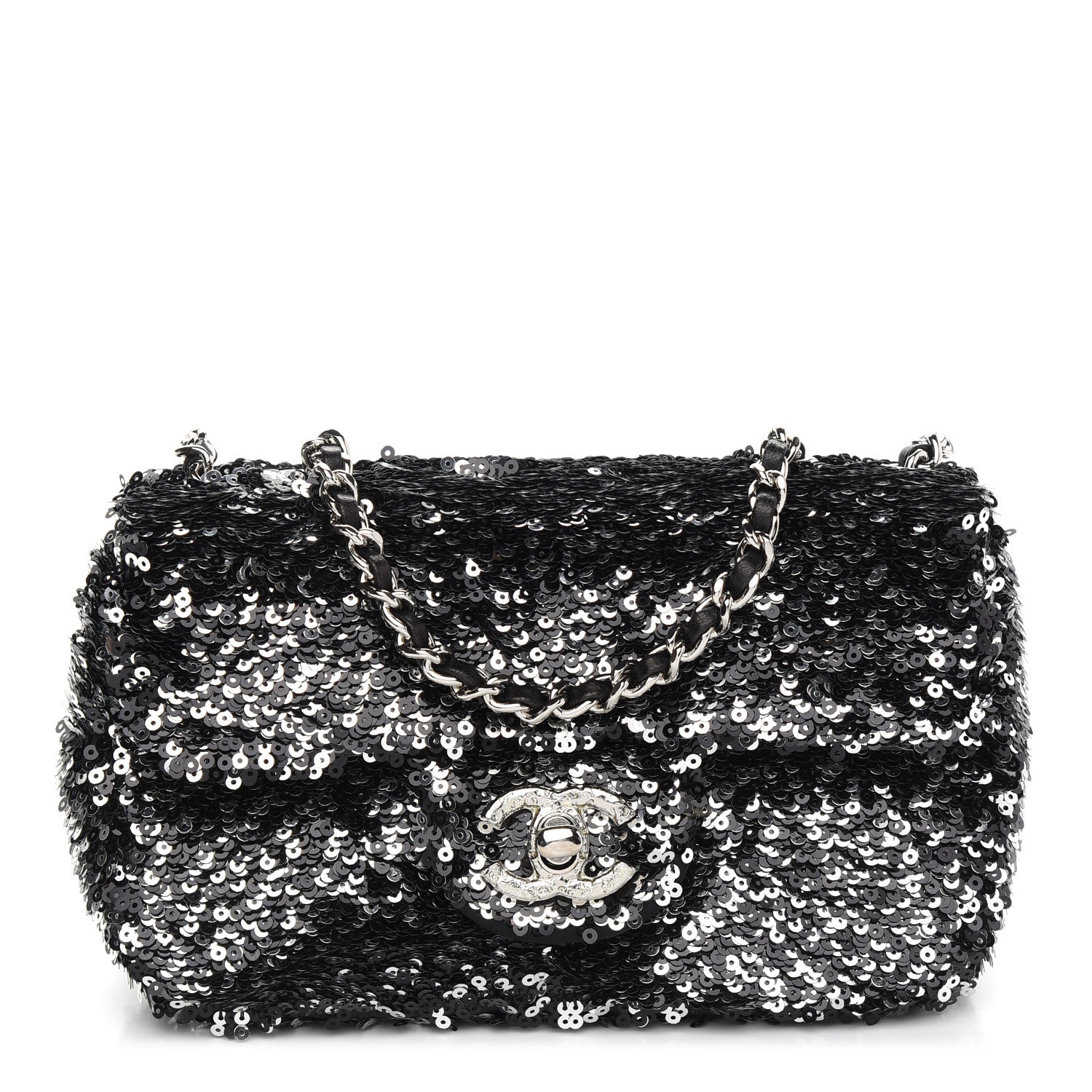 Chanel Sequin Rectangular Flap Black 1 of 10
