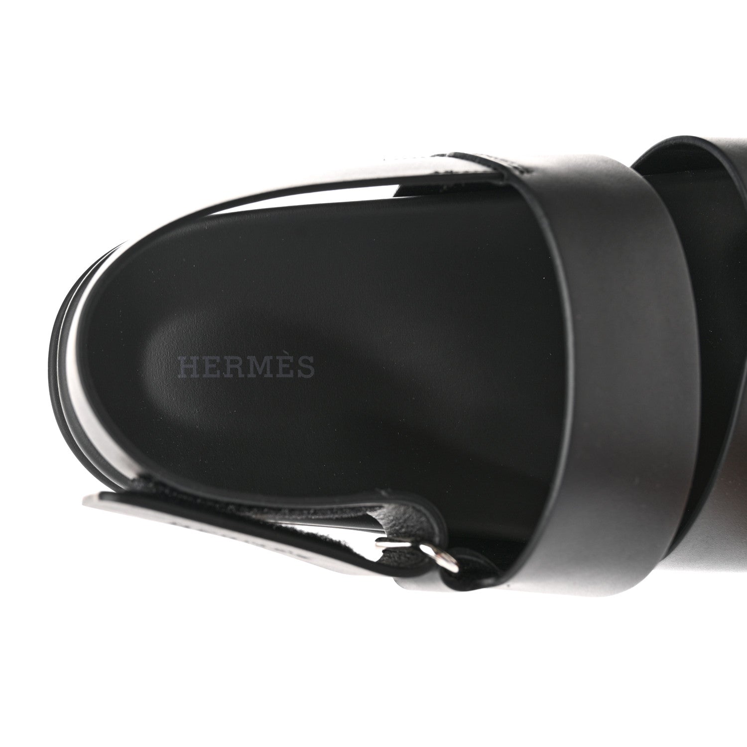 Hermes Calfskin Mens Genius Sandals 41.5 Black 7 of 11