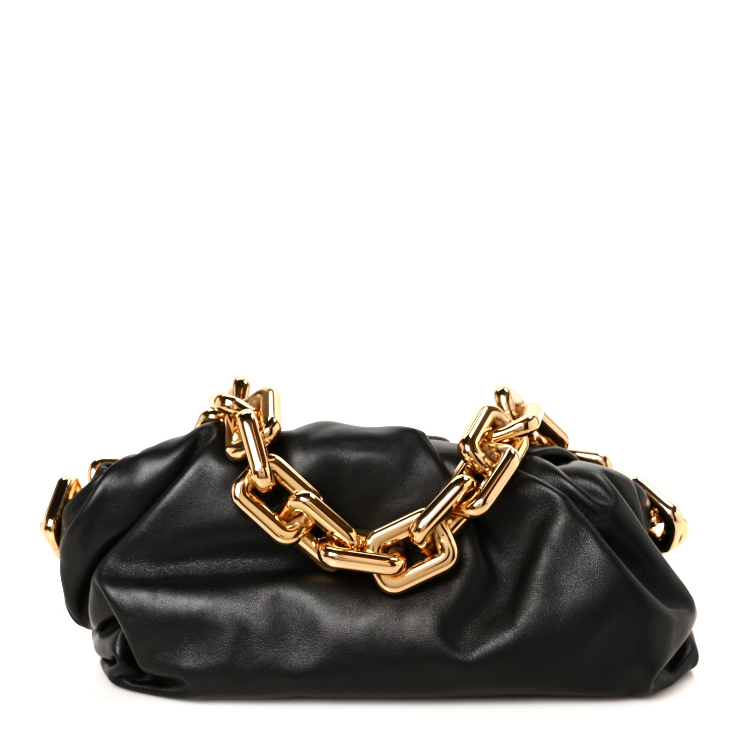Bottega Veneta Calfskin The Pouch Chain Black 1 of 11