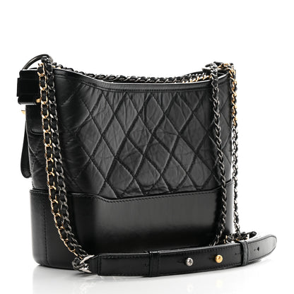 Chanel Aged Calfskin Quilted New Medium Gabrielle Hobo Black 3 of 11