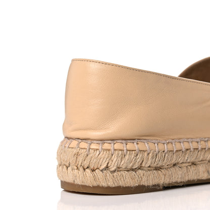 Chanel Lambskin CC Espadrilles 39 Beige Black 10 of 14