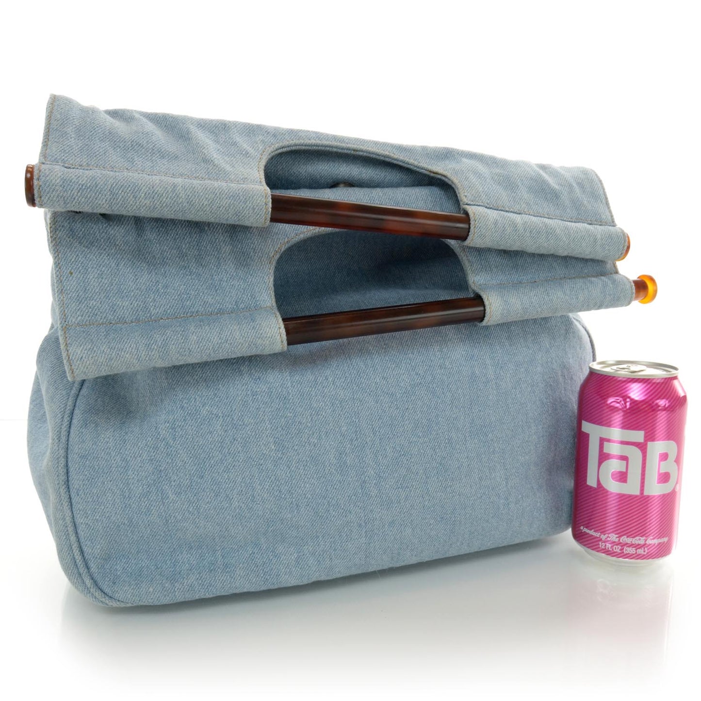 Denim CC Tortoise Handle Bag