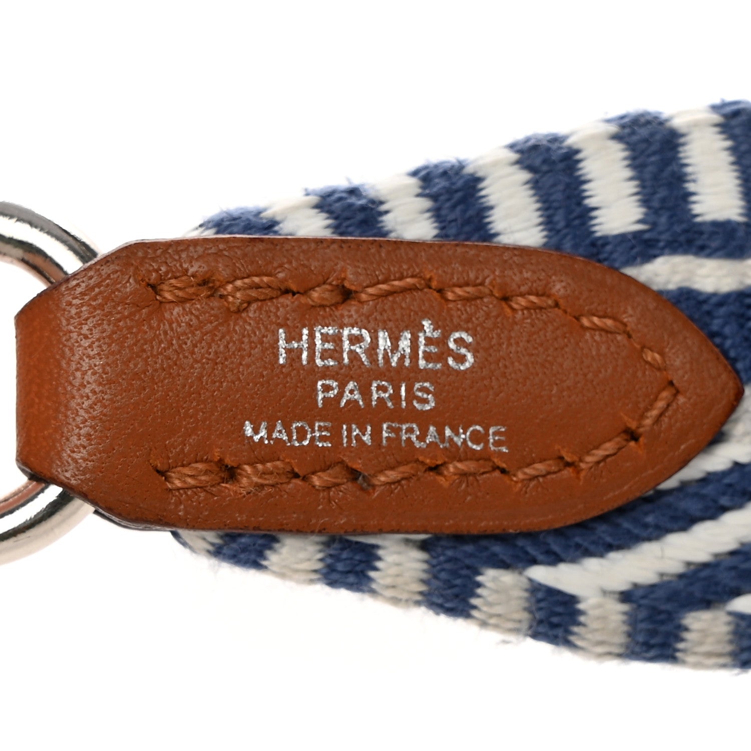 Hermes Toile Swift 25mm Sangle ZigZag Shoulder Strap Bleu Brighton 3 of 5