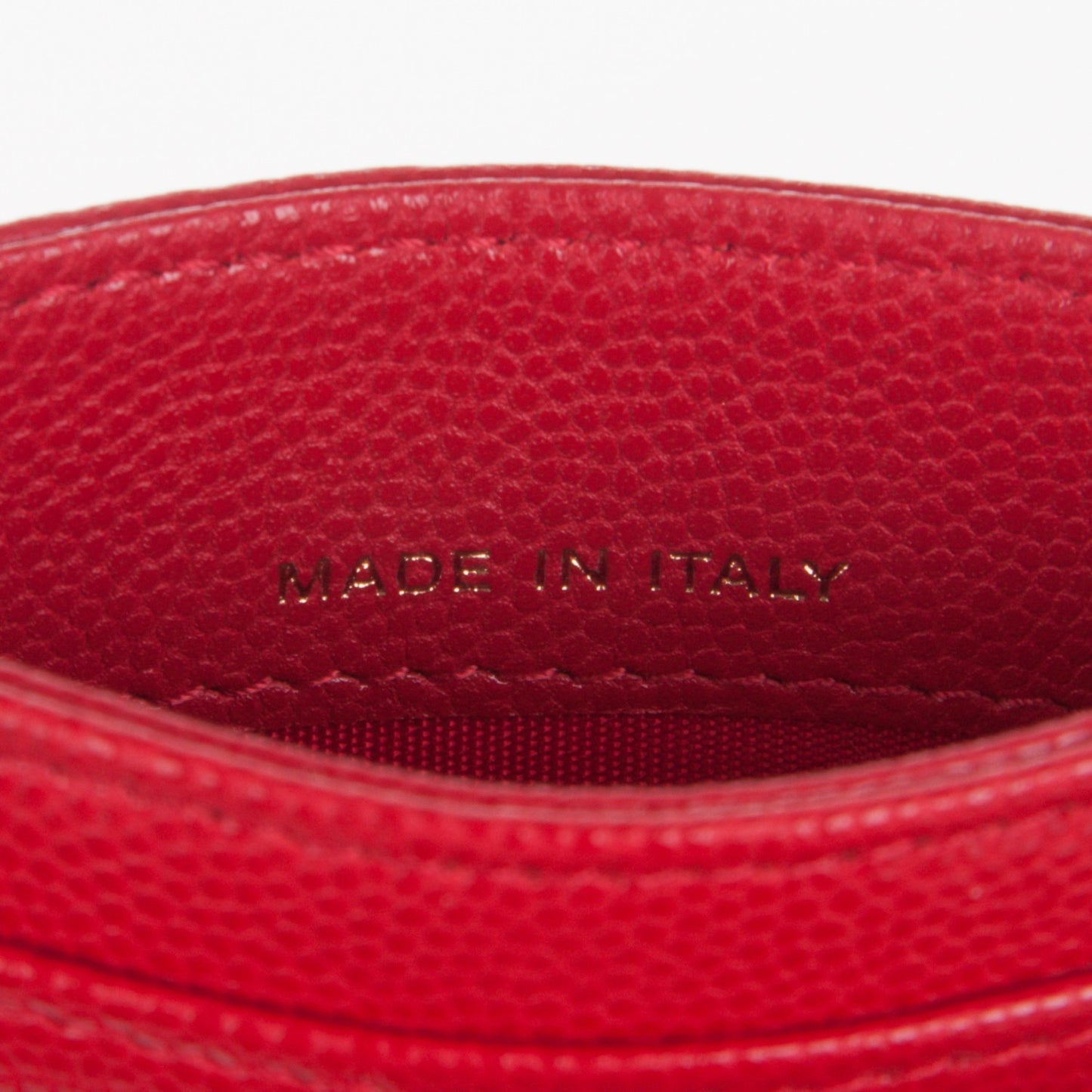 Caviar Camellia Embossed Card Holder Red