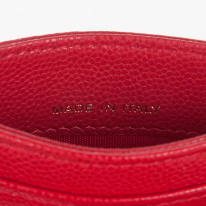 Chanel Caviar Camellia Embossed Card Holder Red 7 of 7