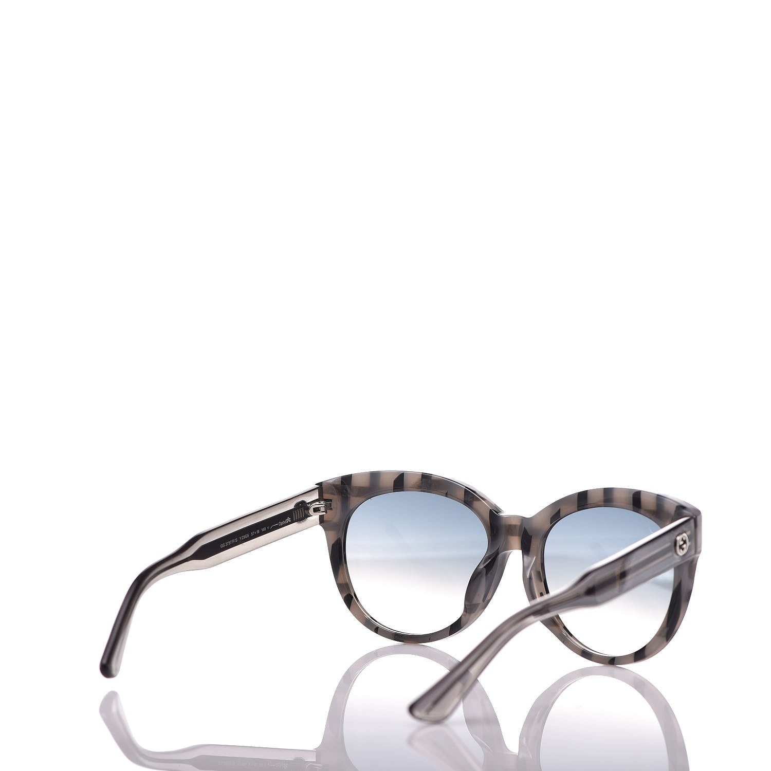 Gucci Cat Eye GG3757/F/S Sunglasses Gray Black 4 of 8