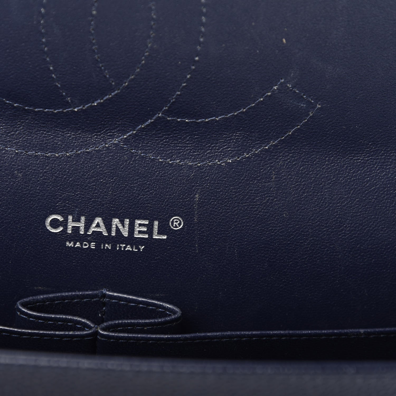 Chanel Caviar Quilted Jumbo Double Flap Navy Blue 7 of 12