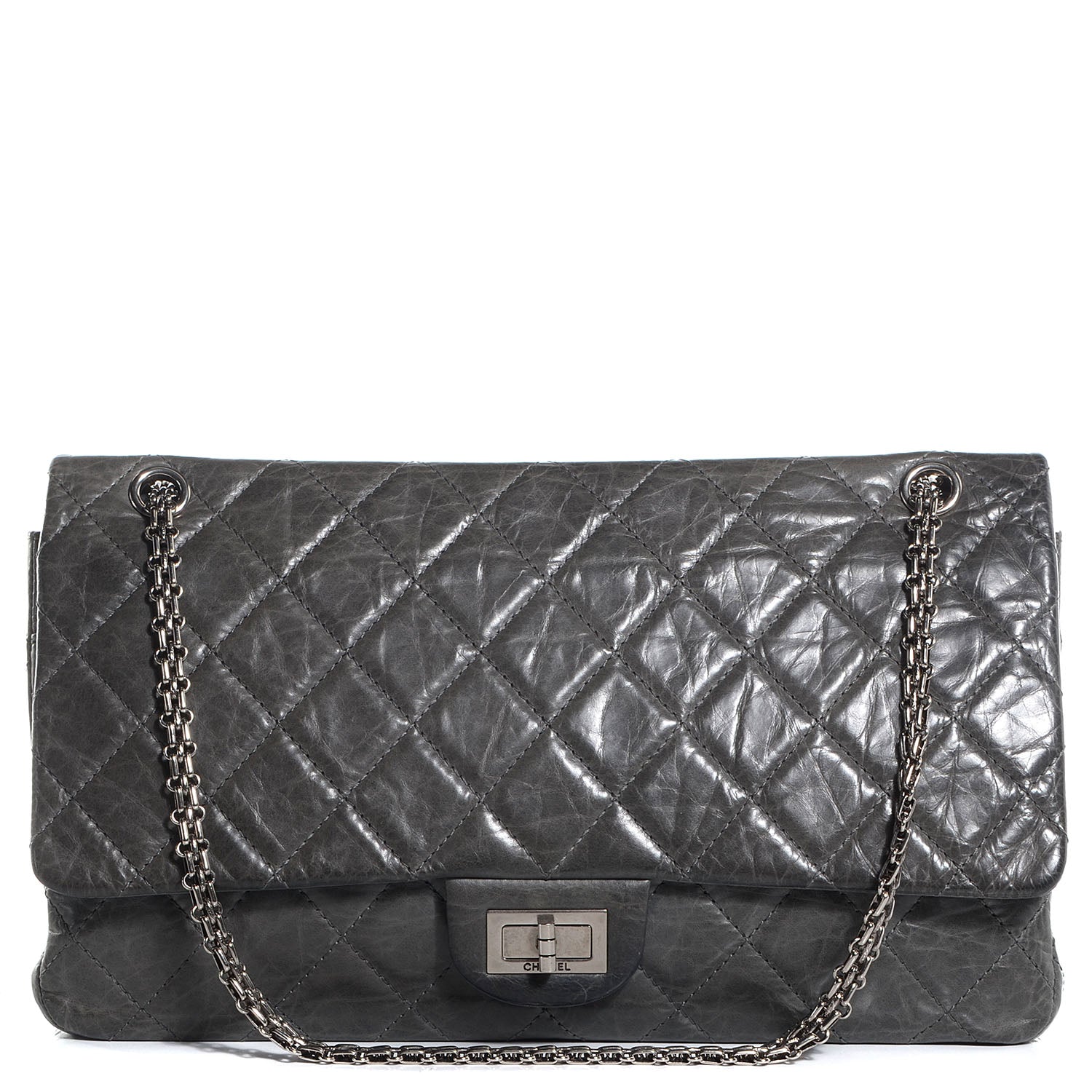 Chanel Aged Calfskin 2.55 Reissue 228 Flap Grey 1 of 8