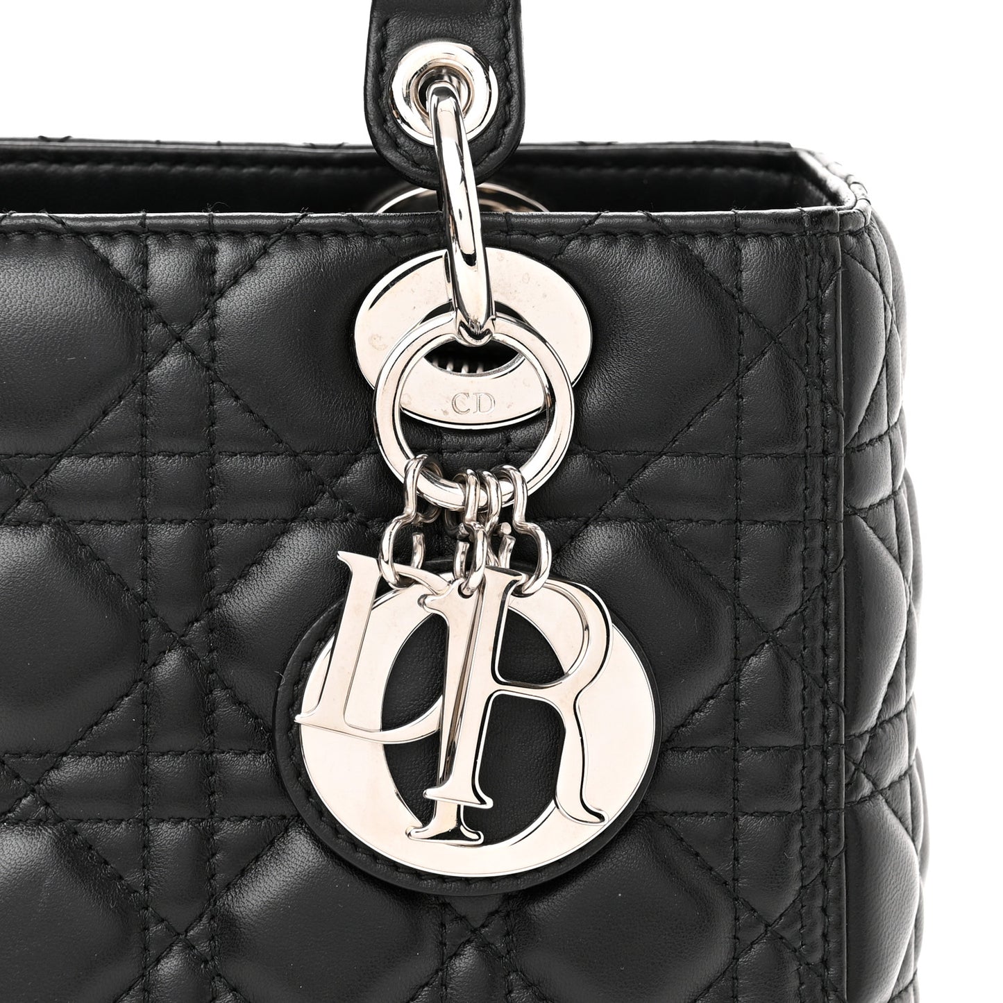 Lambskin Cannage Medium Lady Dior Black
