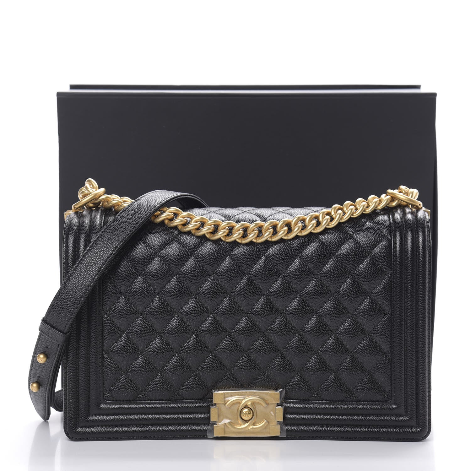 Chanel Caviar Quilted New Medium Boy Flap Black 13 of 13