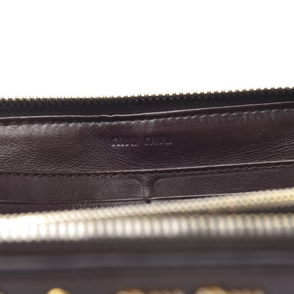 Miu Miu Nappa Studded Zip Around Wallet Prugna 6 of 10