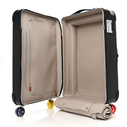 Hermes Taurillon Regate Militaire Sports Toile R.M.S. Trolley Case Luggage Black 5 of 9